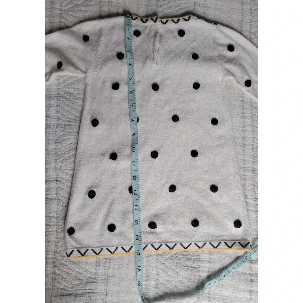 Catimini Girls’ Sweater Dress – Size‎ 18M – Polka Dot Pom Pom Knit
